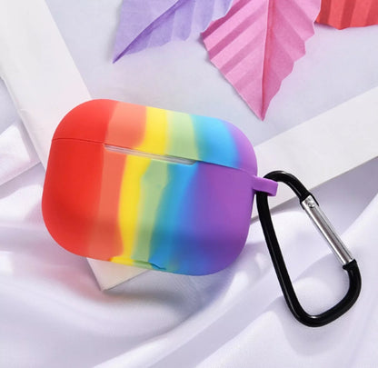 Funda protectora de silicona a prueba de golpes para AirPods Pro con llavero