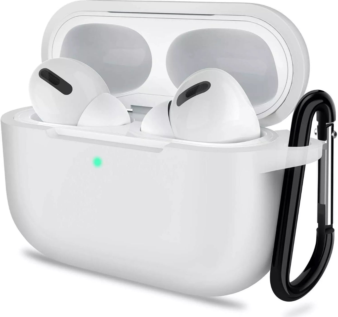 Funda protectora de silicona a prueba de golpes para AirPods Pro con llavero