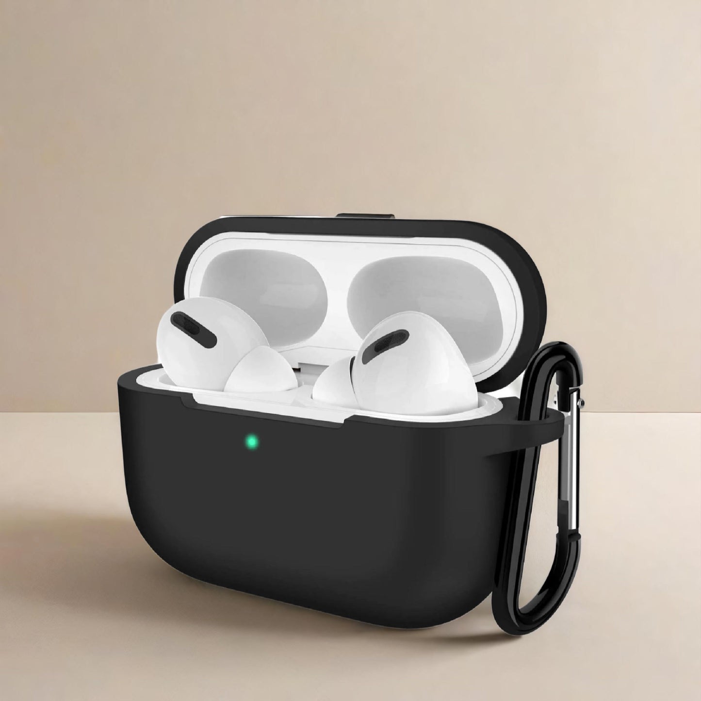 Funda protectora de silicona a prueba de golpes para AirPods Pro con llavero