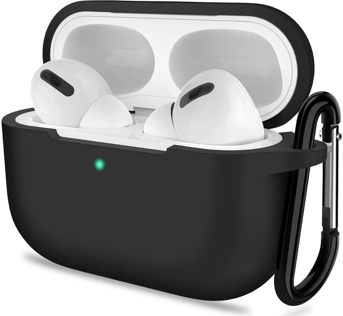 Funda protectora de silicona a prueba de golpes para AirPods Pro con llavero